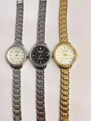 Часы женские кварцевые Rolex  с календарем и стальным браслетом